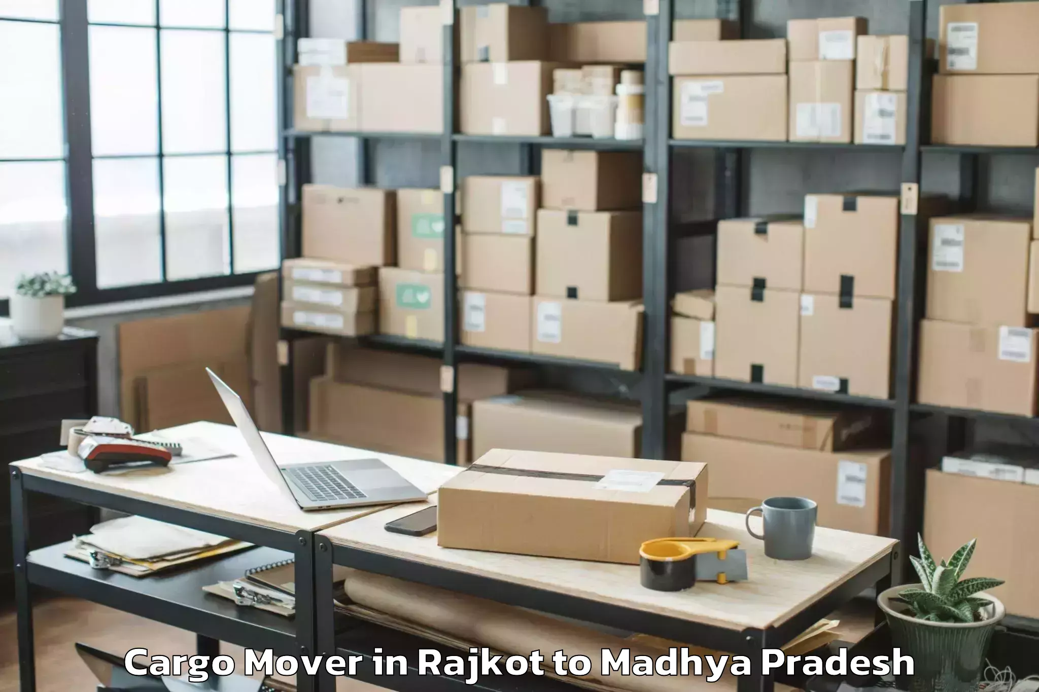 Book Rajkot to Punasa Cargo Mover Online